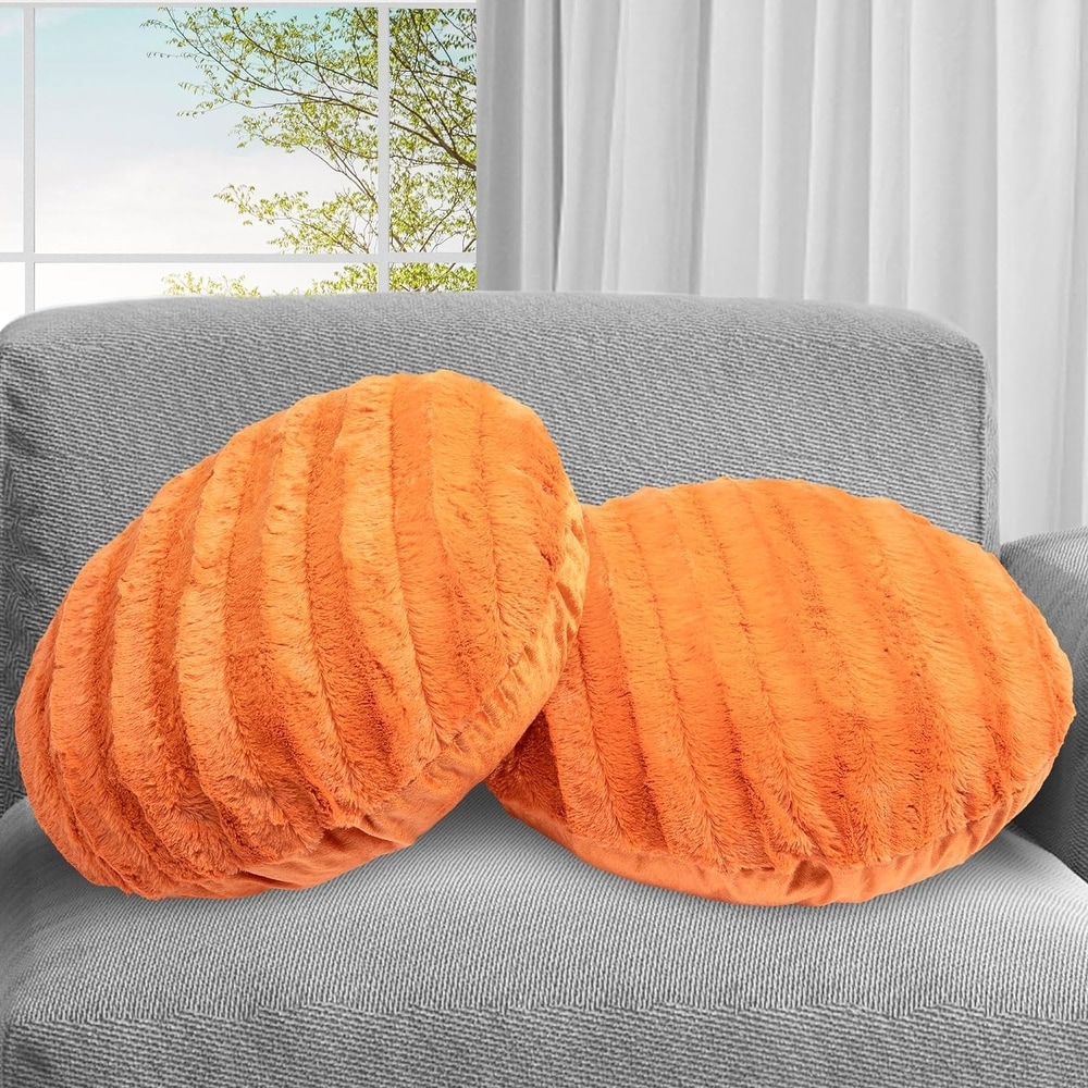 Orange Round Throw Pillows Bed Bath Beyond