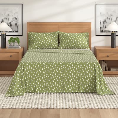 Linery & Co. Winter Turkish Cotton Double-Brushed Flannel Bed Sheet Set