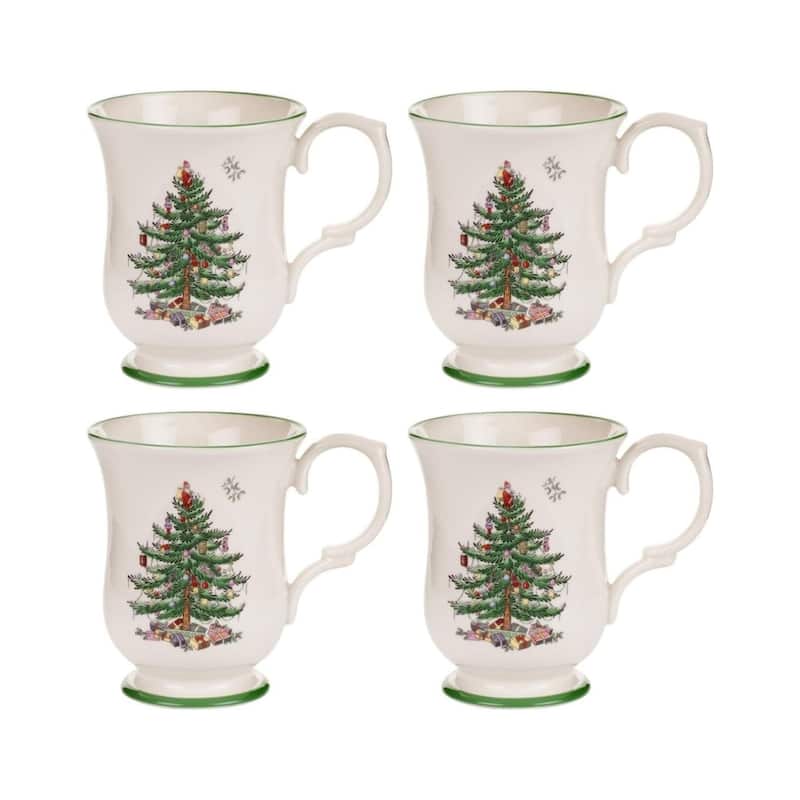 Spode Christmas Tree Romantic Shape Footed Mug
