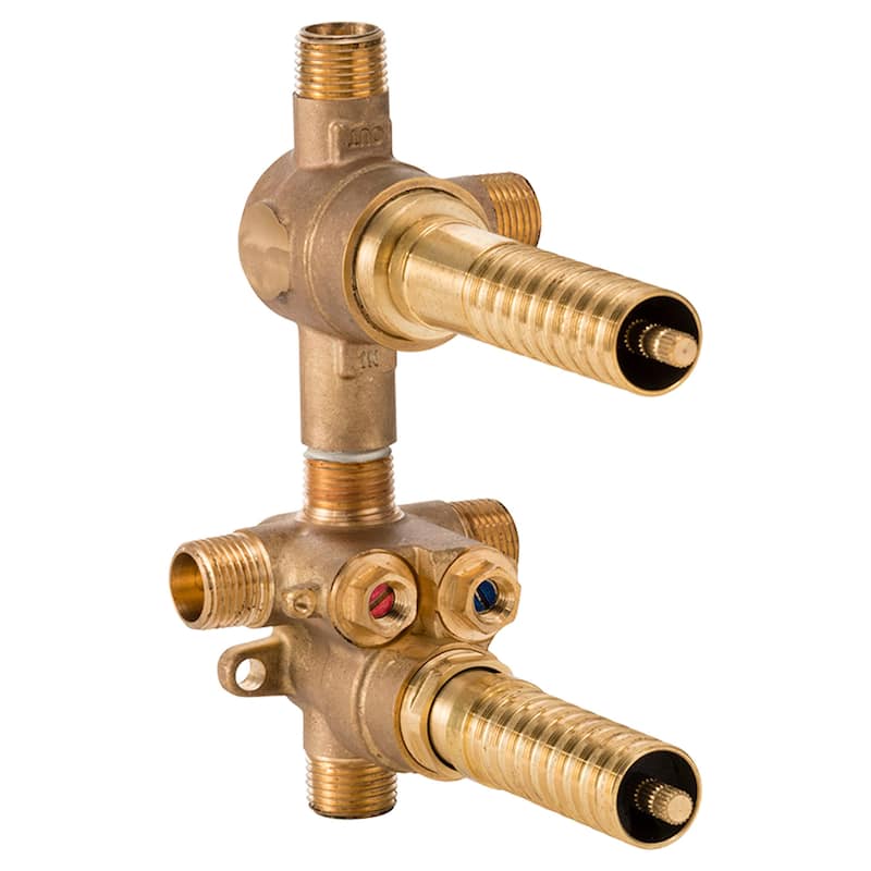 DXV 2-Handle Thermostatic Rough In Valve With 2-Way Diverter - Shared
