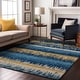 preview thumbnail 21 of 132, Premium Washable Super Soft Modern Ombre Stripe Mayfield Rug Navy - 10' x 14'