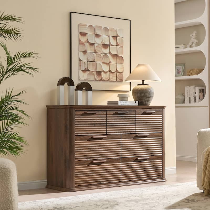 Modern 7 Drawer Dresser for Bedroom, Chest of Drawers