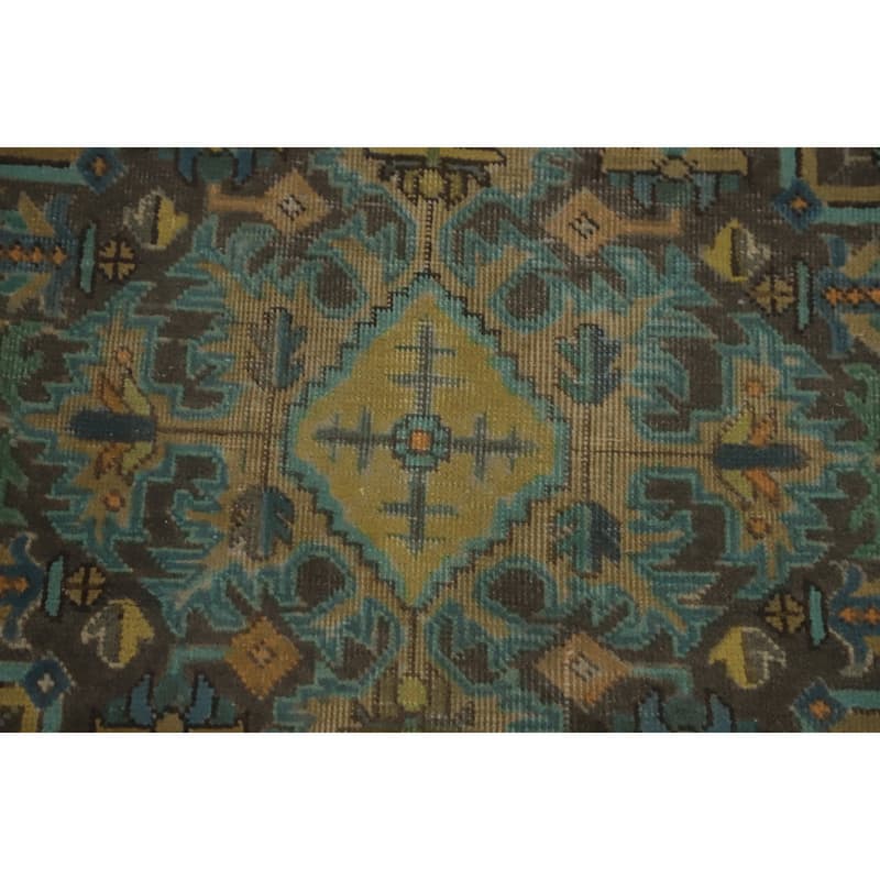 Hand Knotted Oriental 100% Wool Carpet Traditional Floral Beige & Ivories Tabriz Area Rug - 9' 6'' X 6' 8''