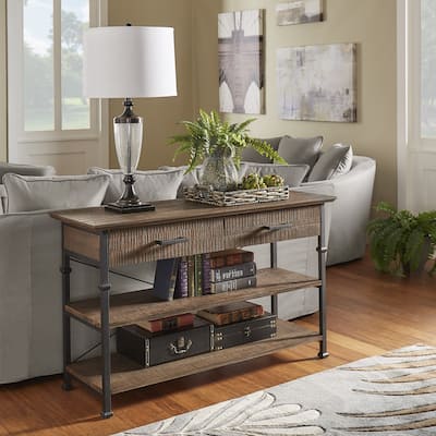 Myra Vintage Industrial Modern Rustic Media TV Stand Console by iNSPIRE Q Classic