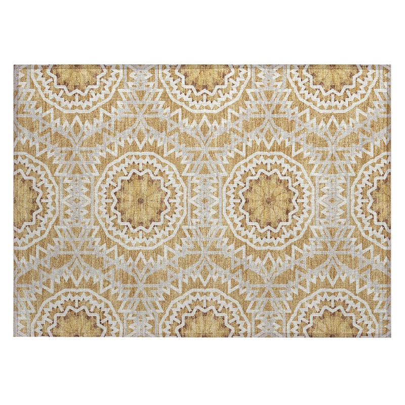 Machine Washable Indoor/ Outdoor Chantille Boho Moroccan Rug