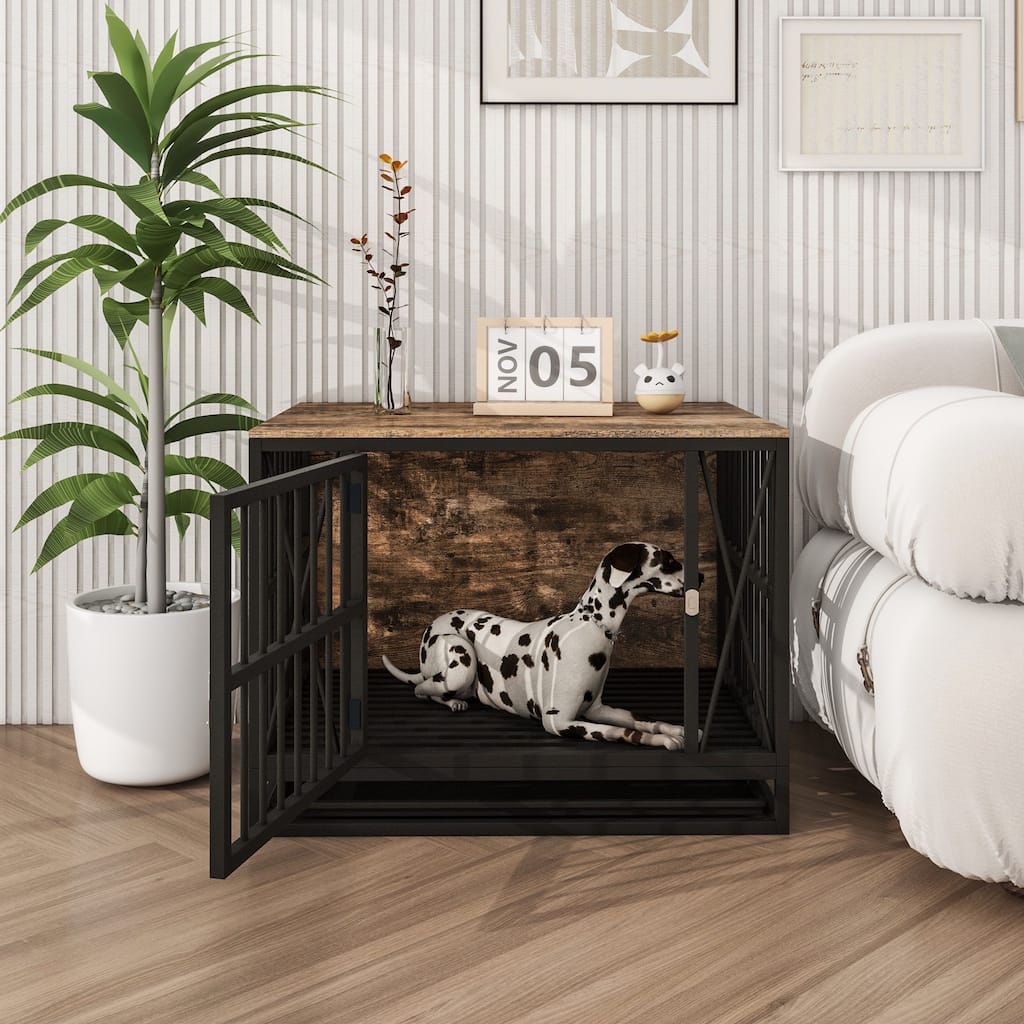 Dog Crate Furniture 32.67 Inches Dog Kennel Dog Cage for Dogs up to 70 lb