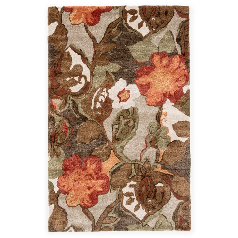 Petal Pusher Handmade Floral Area Rug