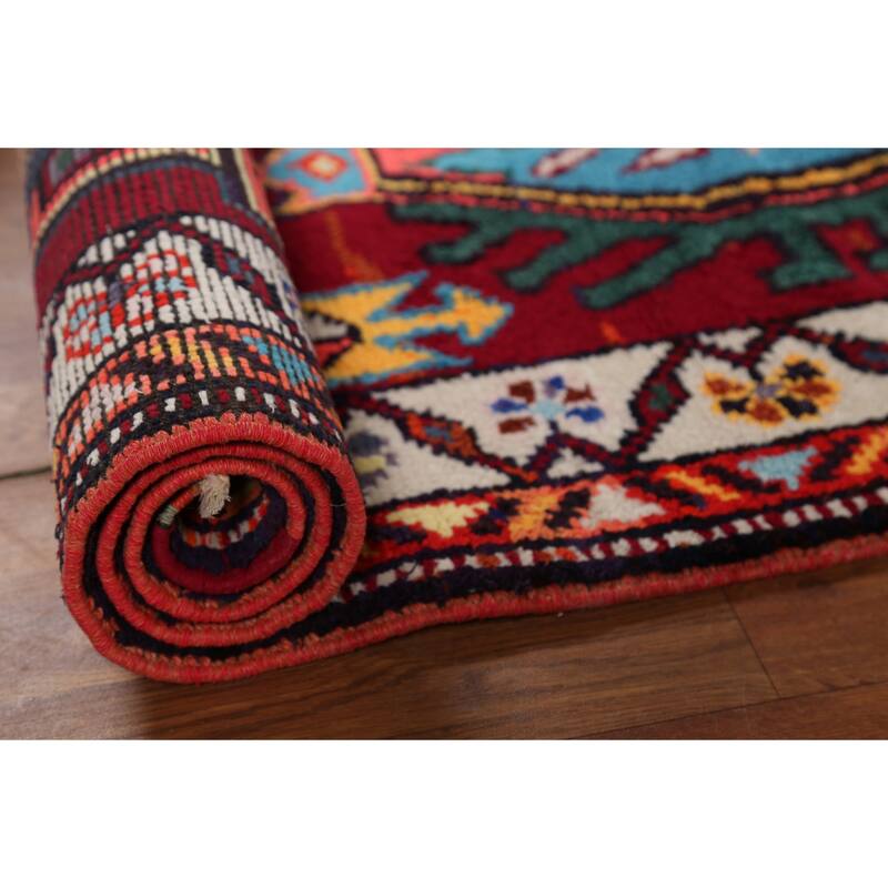 Geometric Anatolian Turkish Vintage Runner Rug Handmade Silk Carpet - 2'11"x 13'3"