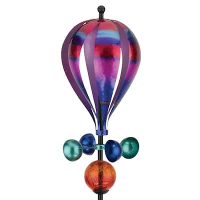 Balloon Solar Wind Spinner Stake - Stripe
