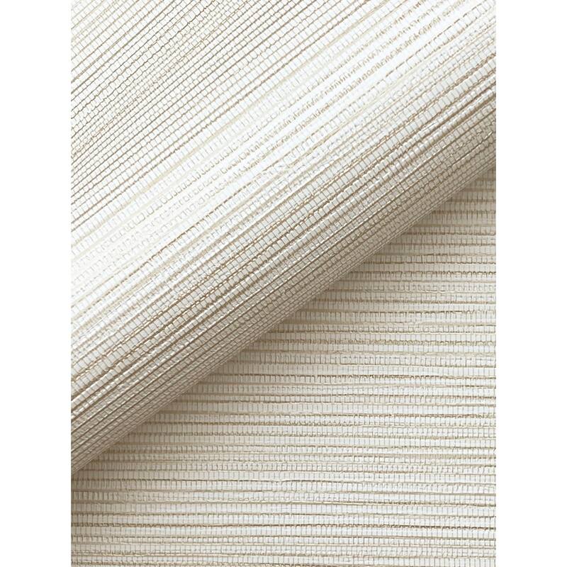 Warner Lorn Cream Faux Grasscloth Wallpaper