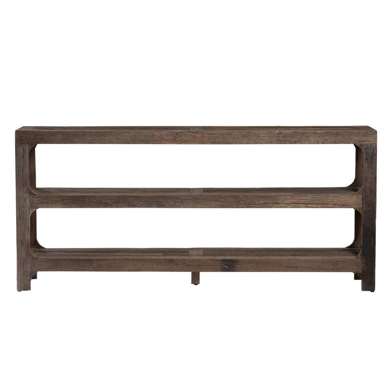 80 in. Brown Reclaimed Wood Accent_Console_Sofa Table