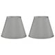 preview thumbnail 58 of 88, Hardback Faux Silk Conical Lamp Shade, 5 inch Top, 9 inch Bottom, 7 inch Slant Set of 2 - Silver Silk