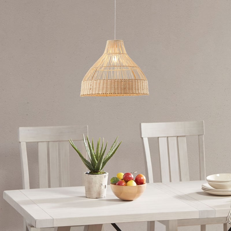 INK+IVY Wren Bell Shaped Bamboo Pendant - Natural