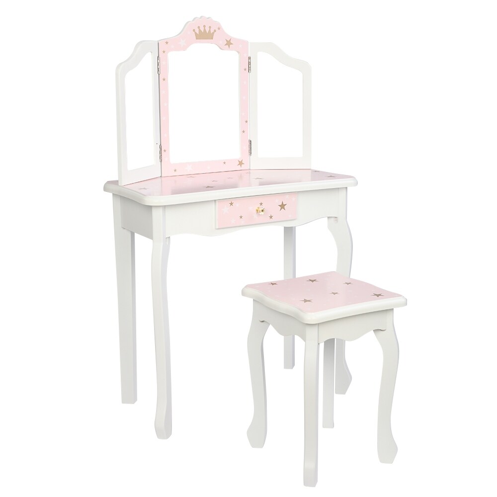 kids pink dressing table
