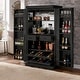 preview thumbnail 4 of 28, NoMad Bar Wine Storage Cabinet with Keys and LED Lights by iNSPIRE Q Classic