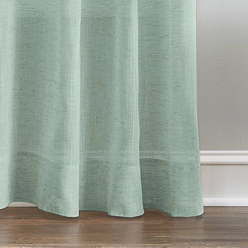 DKNY Classic Linen Grommet Window Curtain Panel Pair