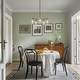 preview thumbnail 4 of 23, Modern Farmhouse 3/5-Light Black Gold Chandelier Clear Glass Kitchen Island Pendant Lighting for Dinning Room