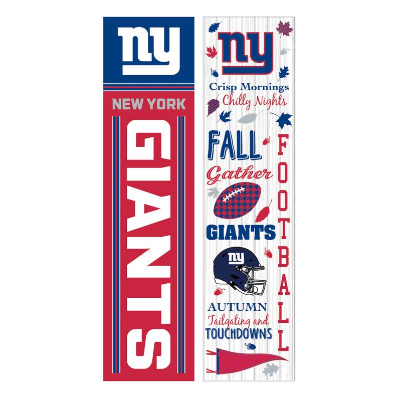47" Double Sided Seasonal Porch Leaner, New York Giants - 47" x 11.25"