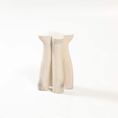 Medium Wooden Pedestal Display Stand - 9" - White