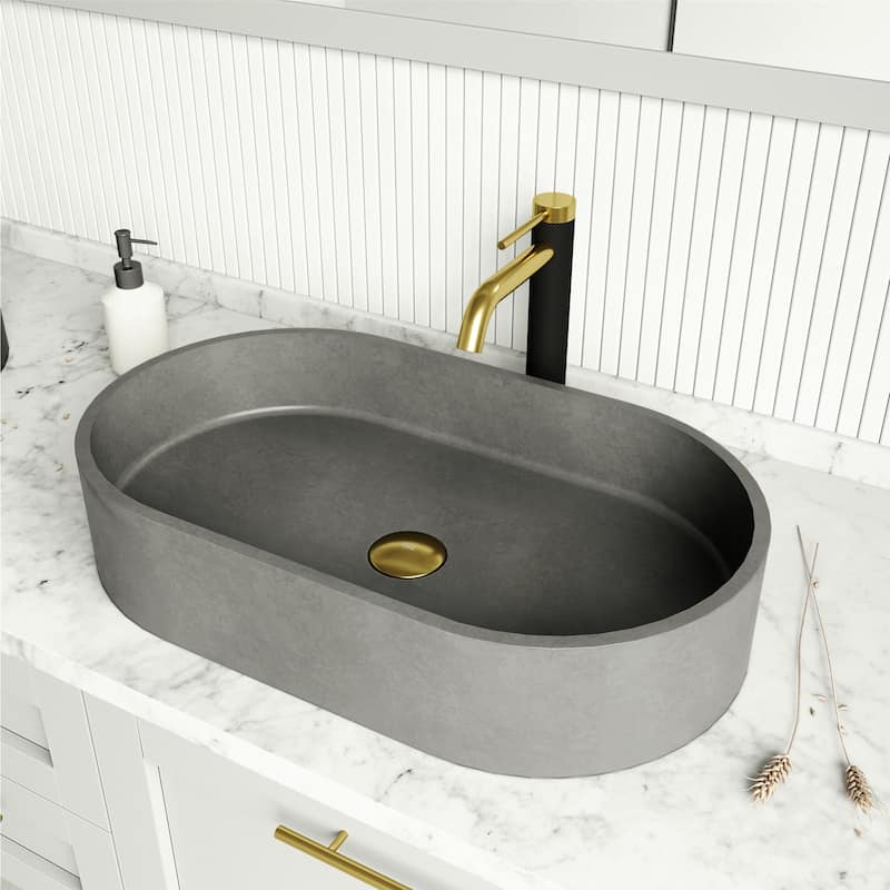 VIGO 1.75" W Vessel Bathroom Sink Pop-up Drain and Mounting Ring