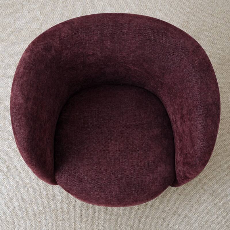 Upholstered Swivel Barrel Accent Chairs(Set of 2)