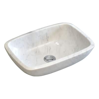 Single Bowl Rectangular shaped Bathroom sink - 4.7"H x 16.5"W 11.9"D