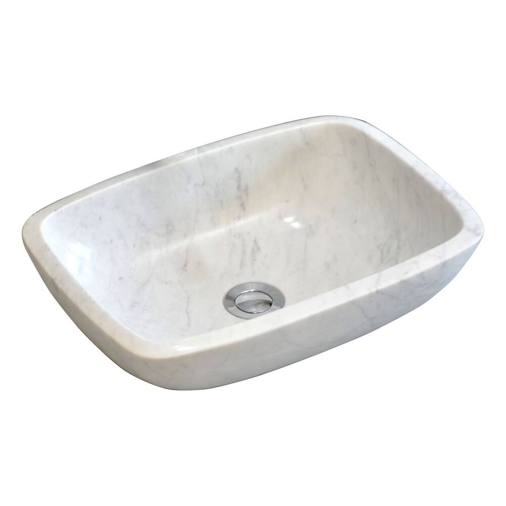 Single Bowl Rectangular shaped Bathroom sink - 4.7"H x 16.5"W 11.9"D