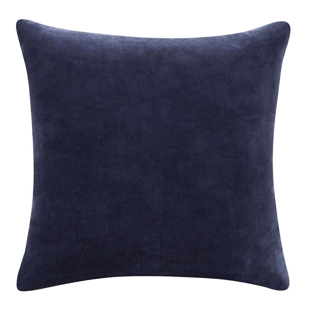 Handmade Velvet Square Throw Pillow - 20" - Blue