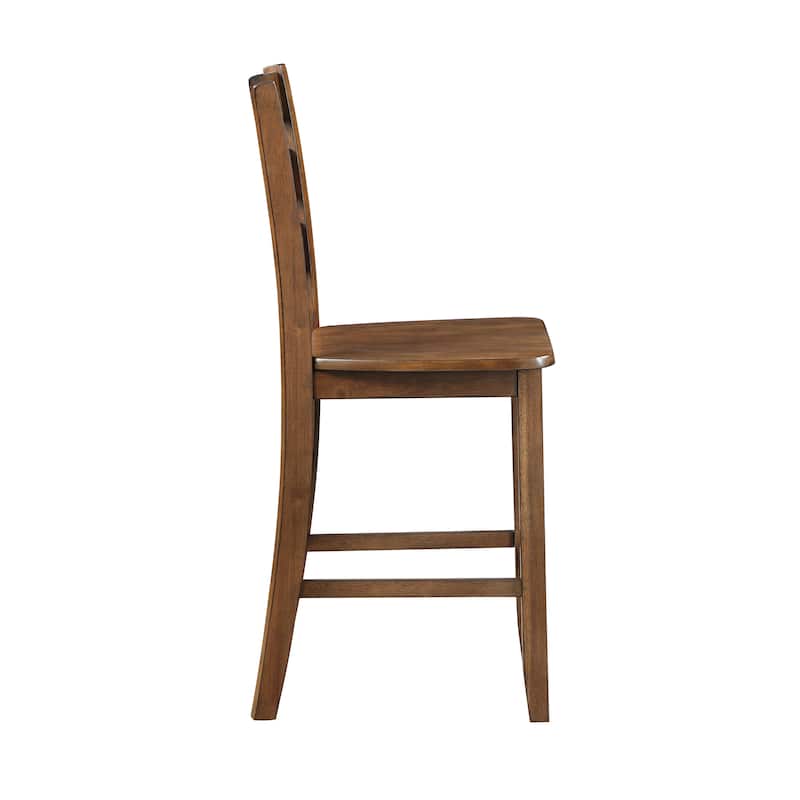 5 Piece Counter Height Dining Table and Chair Set, Wooden Kitchen Furniture Set with Square Table and 4 Chairs