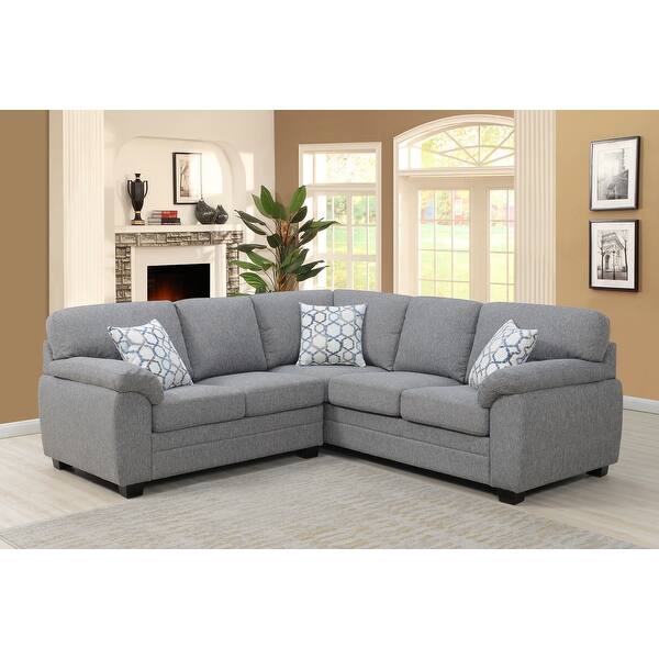 Featured image of post Grey Sleeper Sectional : Grey fabric reversible chaise sectional sofa with ottoman.