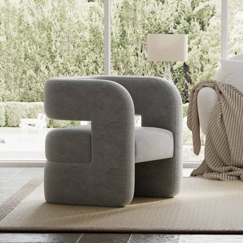 Full Assembled Upholstered Accent Chair For Living Room