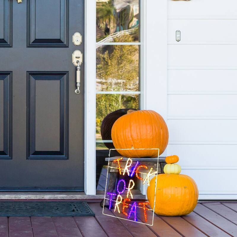 LED Lighted Trick or Treat Outdoor Halloween Decoration - 19.5"