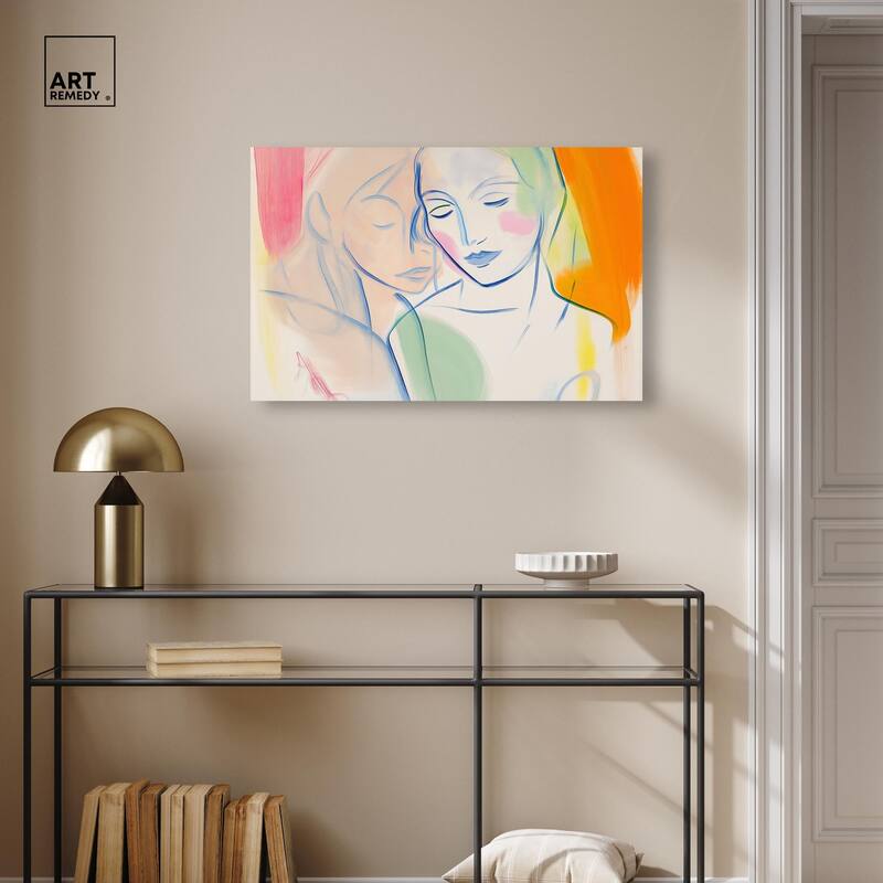 Brushstroke Bond Canvas by Art Remedy, Gallery Wrapped