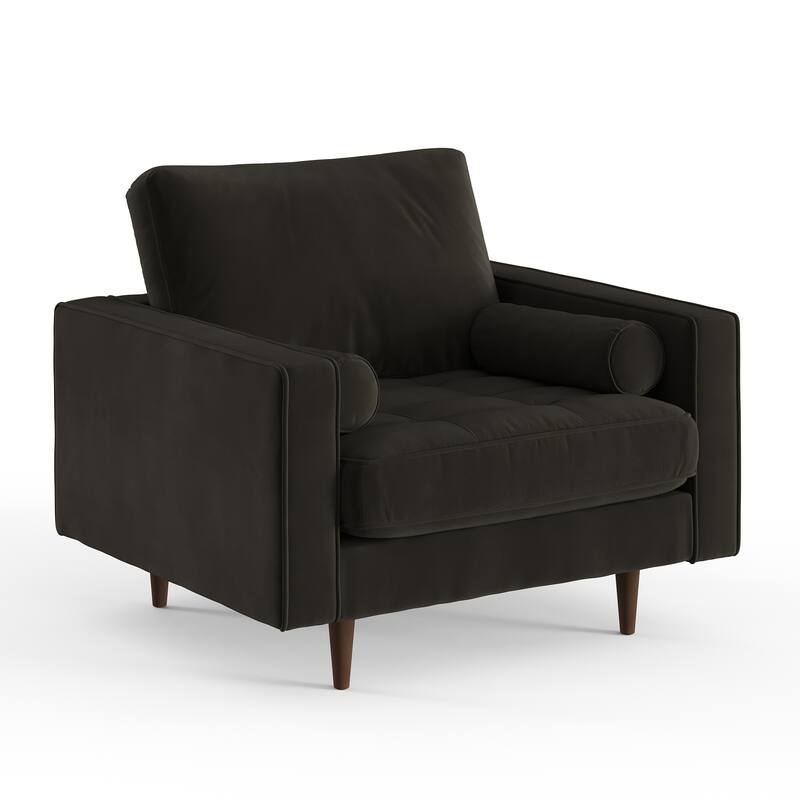 Bloomfield Performance Velvet Arm Chair - Smoke