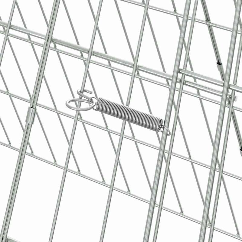 vidaXL Rabbit Cage Silver 650 x 55 x 55 cm Galvanised Steel