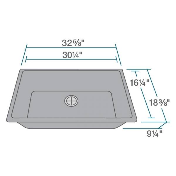dimension image slide 2 of 6, Quartz Granite Sink