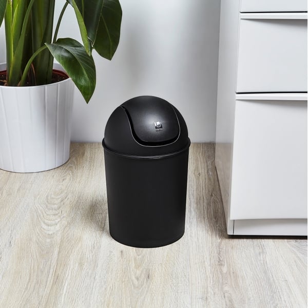 slide 1 of 1, Umbra Mini 1.25 Gallon Plastic Trash Can Black