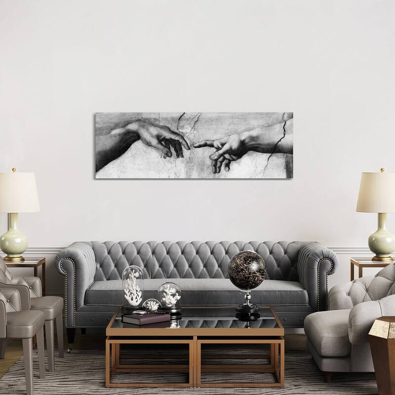 iCanvas "The Creation of Adam V" by Michelangelo Canvas Print - 20x60x1.5