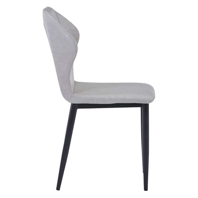 Mosaic Modern Upholstered Fabric Dining Chair with Metal Legs by LeisureMod