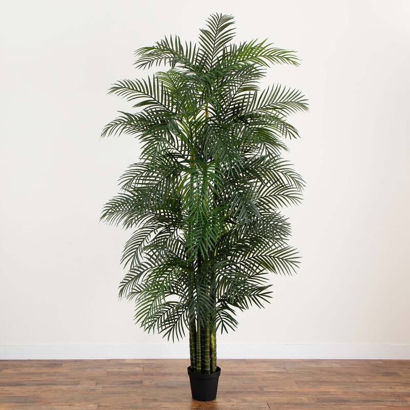 Potted Tropical Areca Palm Artificial Tree - 10' - Green