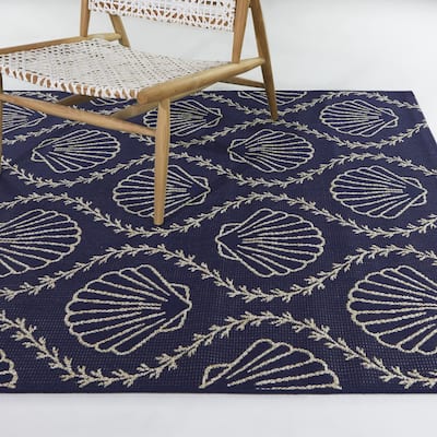 Maiano Coastal Shell Trellis Area Rug