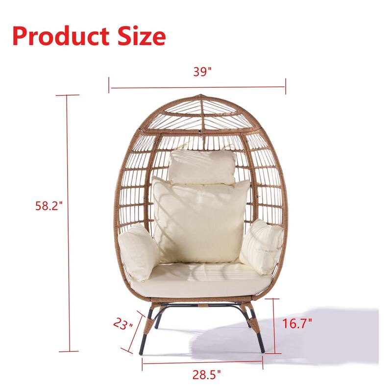 Outdoor Indoor Wicker Egg Chair with Cushion Bed Bath & Beyond 39969465