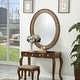preview thumbnail 4 of 12, Cameo Wood Framed 32-Inch Oval Wall Mirror, Bathroom Wall Mirror - 31.89" H x 24" W x 1.26" D