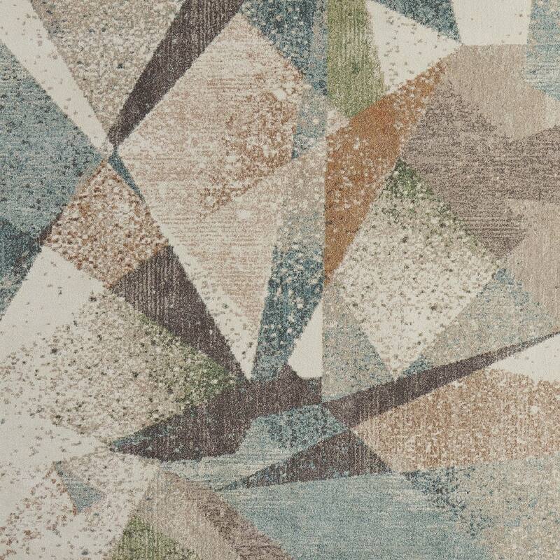 HomeRoots Checkered Bohemian Rectangle Area Rug
