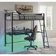 preview thumbnail 12 of 12, Signature Design by Ashley Broshard Black Twin Loft Bed with Desk