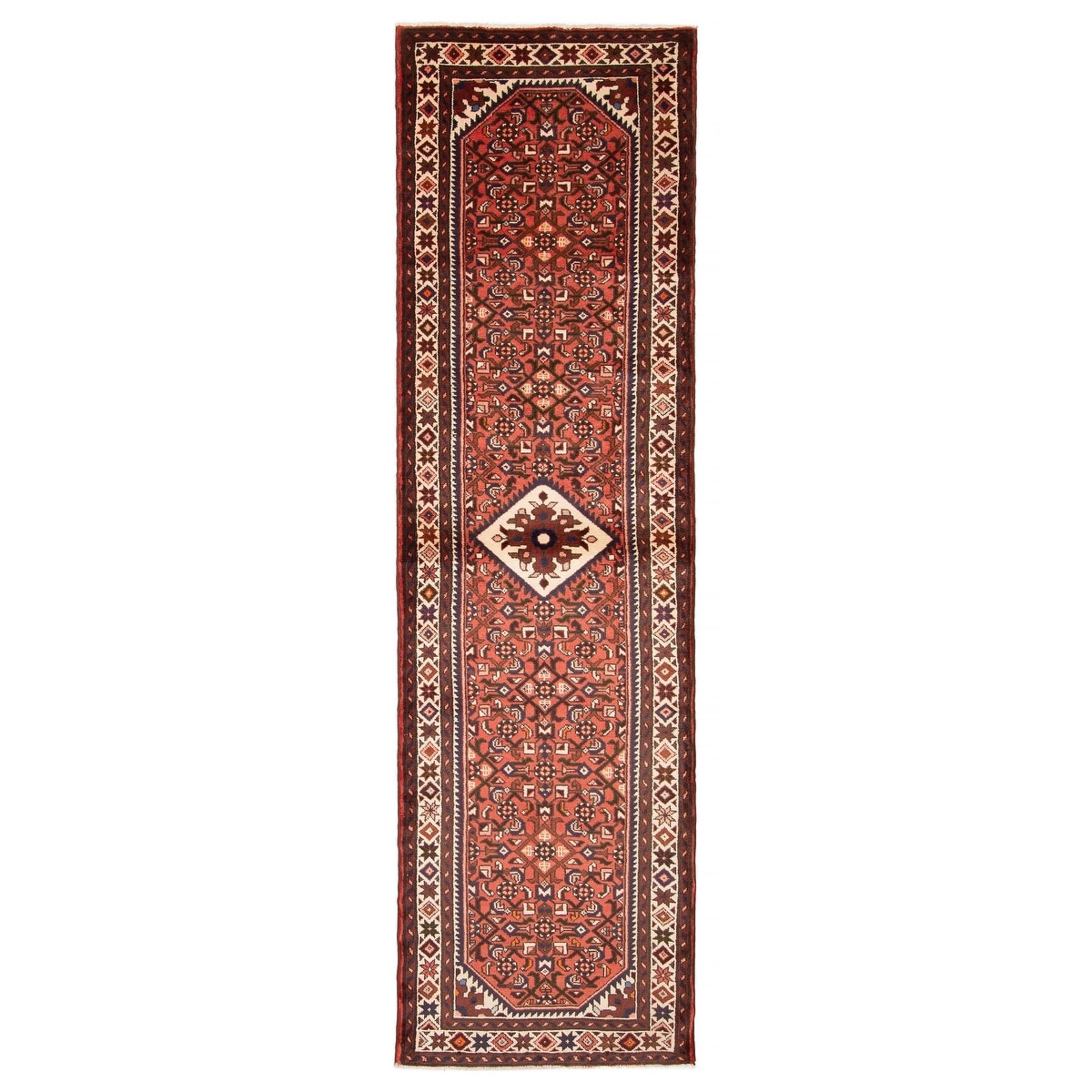 ECARPETGALLERY Hand-knotted Andelz Red Wool Rug - 2' 10" x 9' 10"