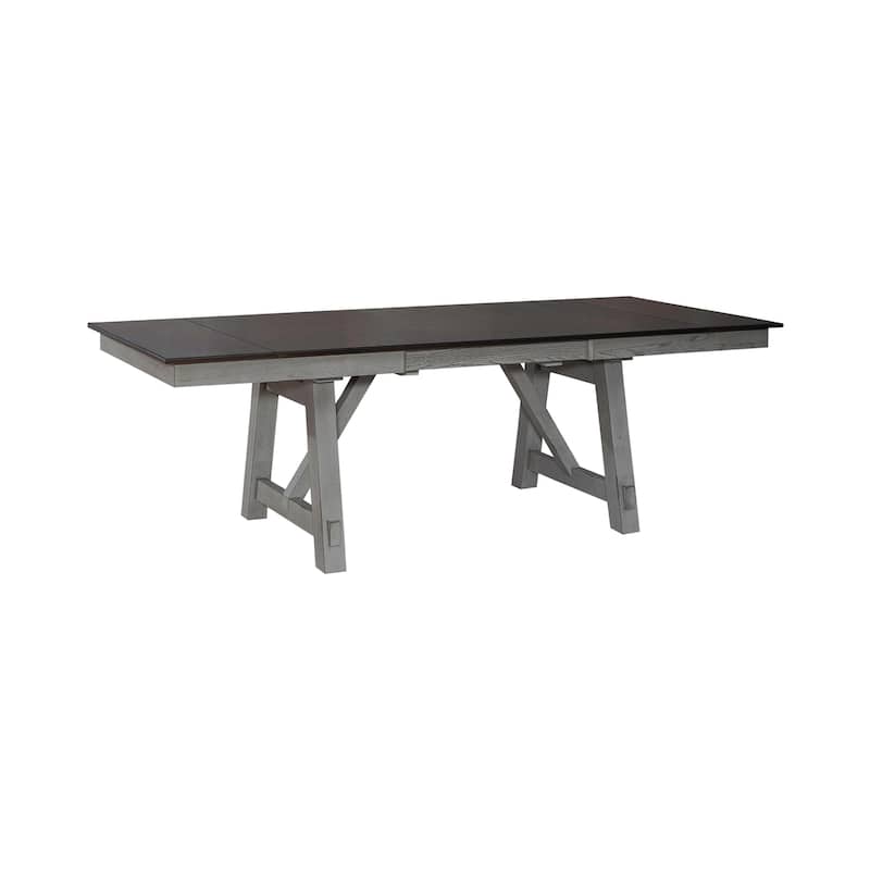 Newport Smokey Grey 6 Piece Trestle Table Set