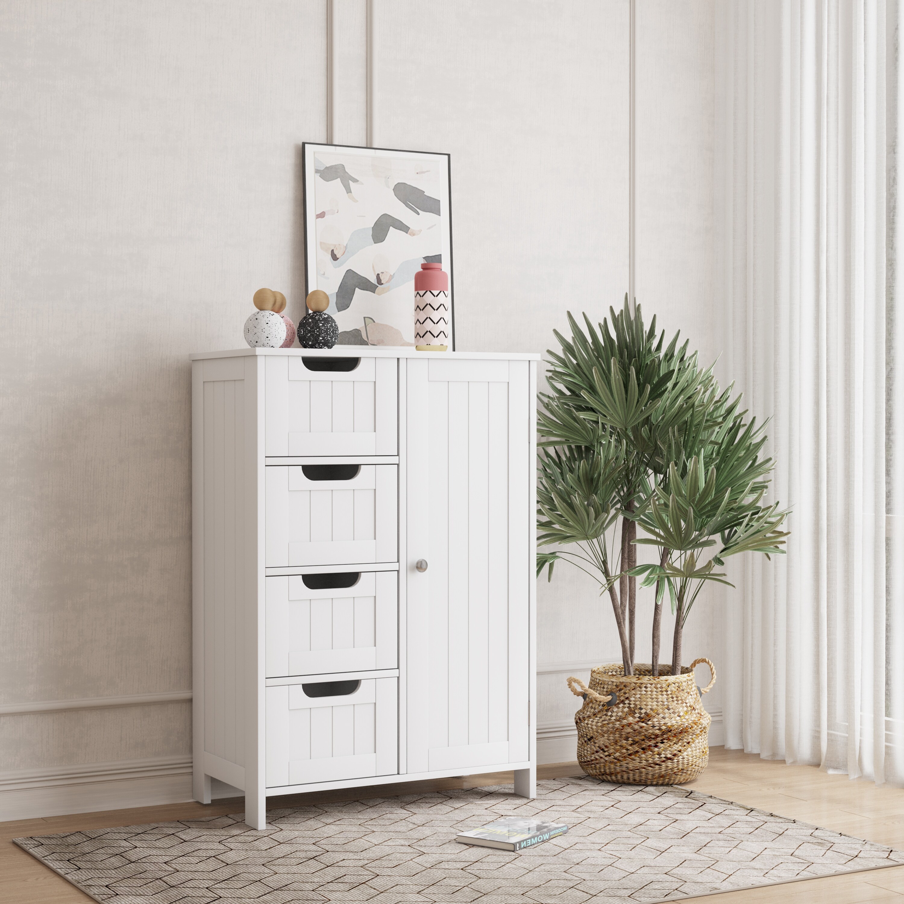 White online bathroom cabinet