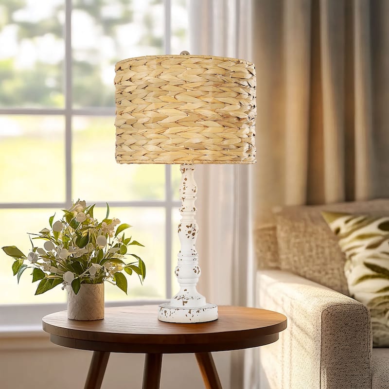 Resin Table Lamps with Weaved Grass Shade