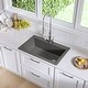 preview thumbnail 9 of 16, KRAUS Forteza Granite 33 inch Undermount Drop-in Kitchen Sink